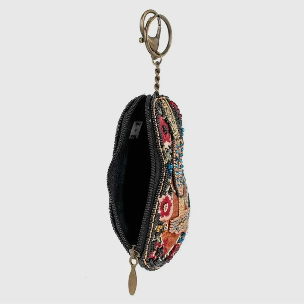 Mary Frances - Hand Beaded Classical Vibe Key & Card Holder Coin Purse